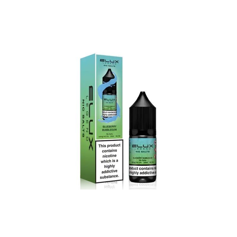 Liquid Elux Legend Nic Salts 10ml - Bubblegum Myrtille 20mg | Eliq Vapoteur