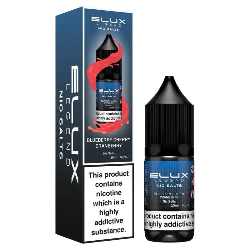 Liquid Elux Legend Nic Salts 10ml - Myrtille Cerise Canneberge 20mg | Eliq Vapoteur