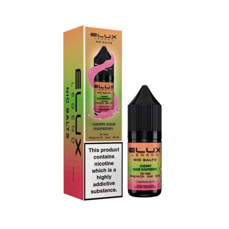 Liquid Elux Legend Nic Salts 10ml - Cherry Sour Raspberry 20mg | Eliq Vapoteur