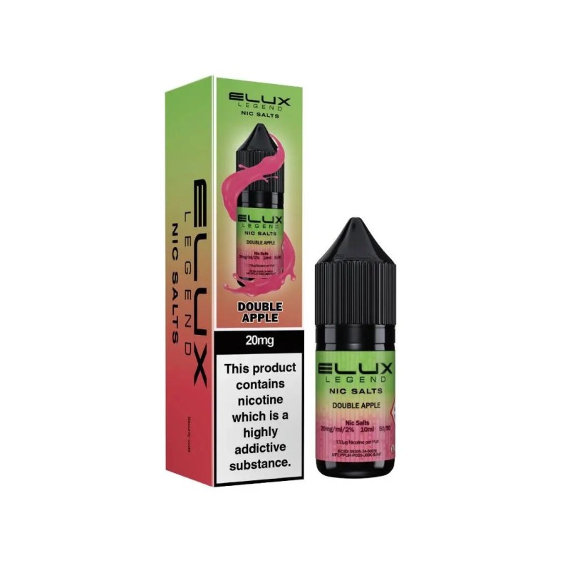 Elux Legend Nic Salts 10ml - Double Apple 20mg | EliqVapoteur