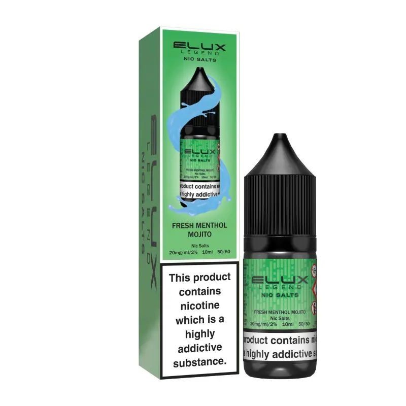Elux Legend Nic Salts 10ml - Fresh Menthol Mojito 20mg | EliqVapoteur