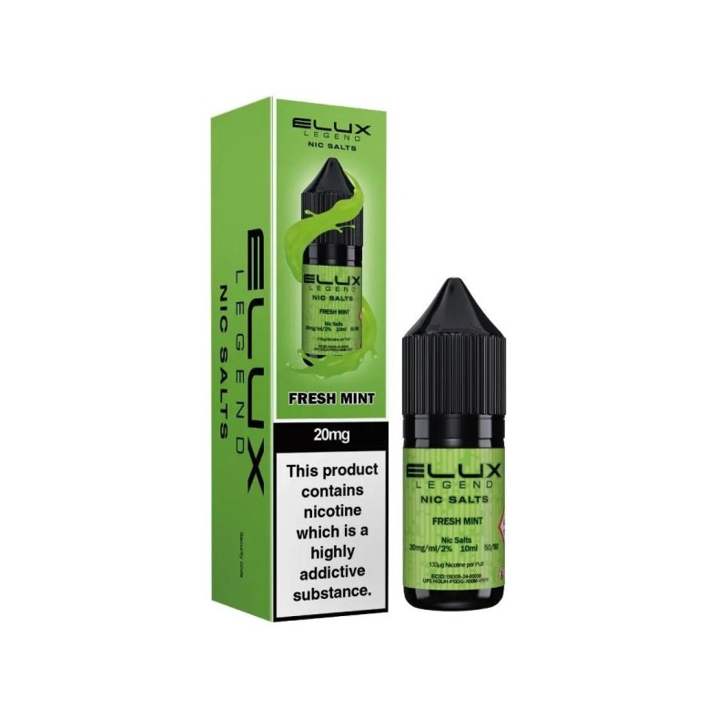 Liquid Elux Legend Nic Salts 10ml - Fresh Mint 20mg | Eliq Vapoteur