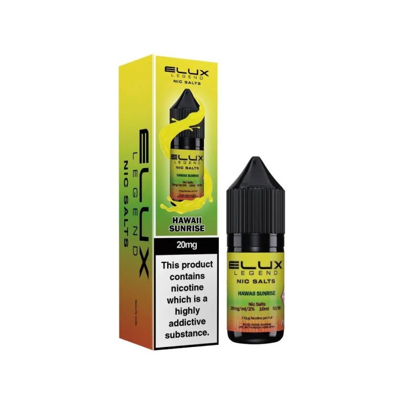 Liquid Elux Legend Nic Salts 10ml - Hawaii Sunrise 20mg | Eliq Vapoteur