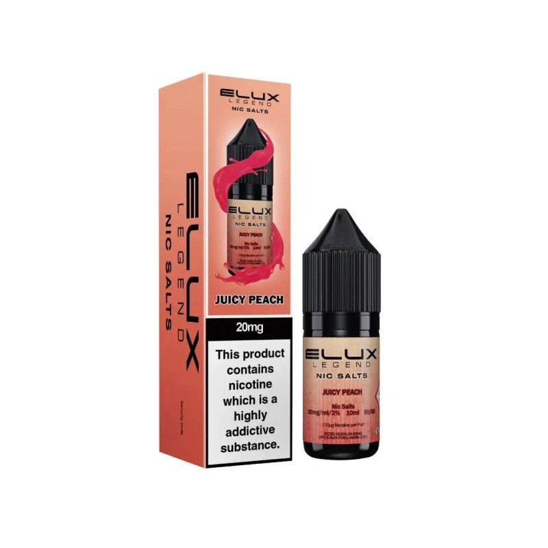 Liquid Elux Legend Nic Salts 10ml - Juicy Peach 20mg | Eliq Vapoteur