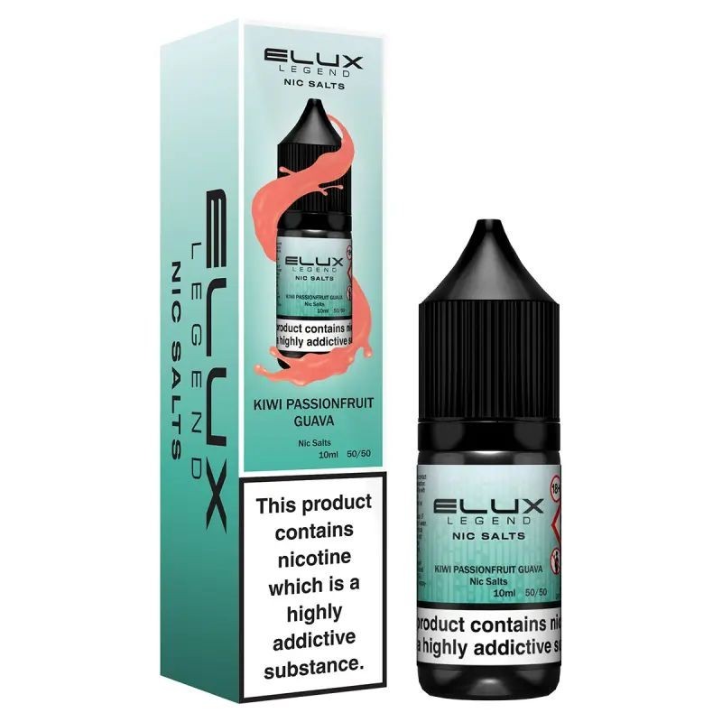 Liquid Elux Legend Nic Salts 10ml - Kiwi Passionfruit Guava 20mg | Eliq Vapoteur