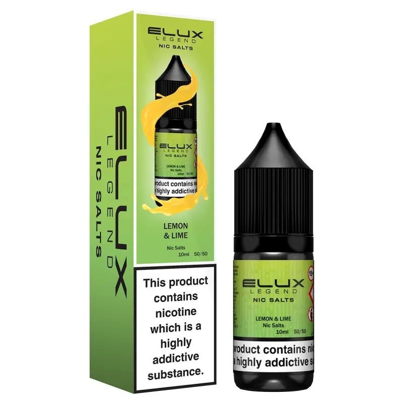 Liquid Elux Legend Nic Salts 10ml - Lemon & Lime 20mg | Eliq Vapoteur