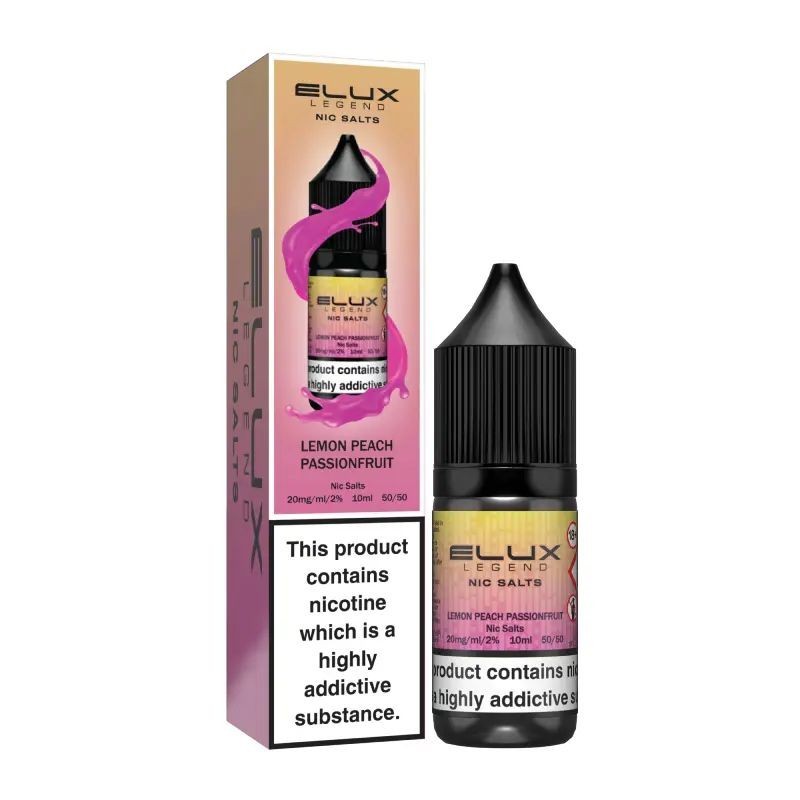 Liquid Elux Legend Nic Salts 10ml - Lemon Peach Passionfruit 20mg | Eliq Vapoteur