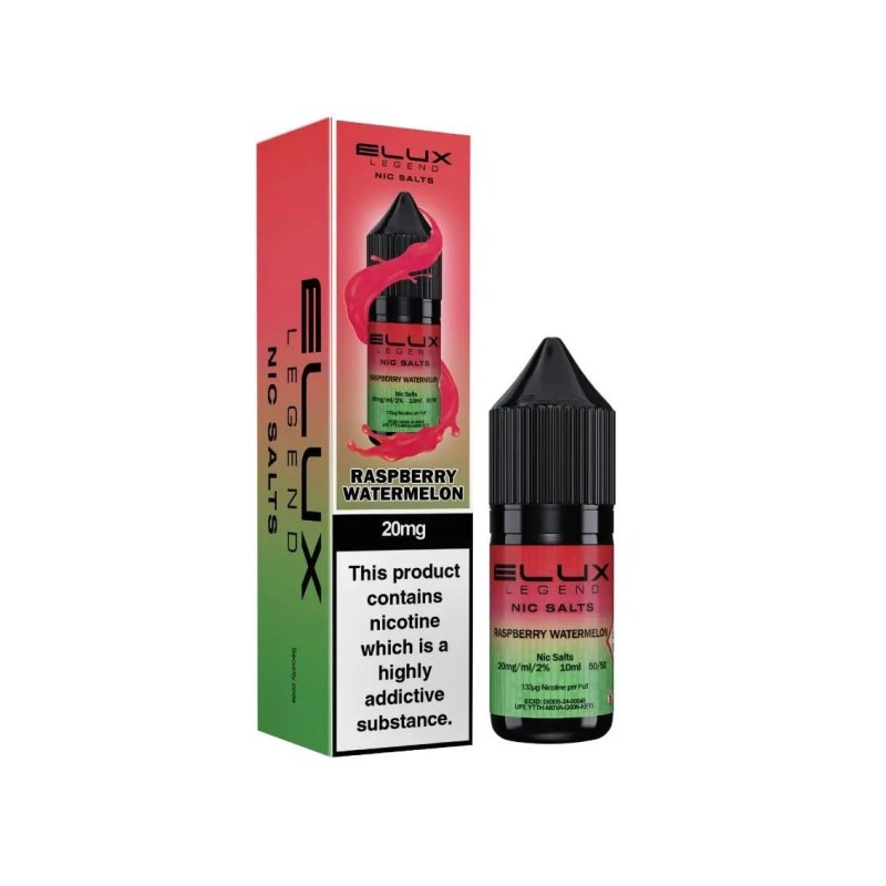 Elux Legend Nic Salts 10ml - Raspberry Watermelon 20mg | EliqVapoteur