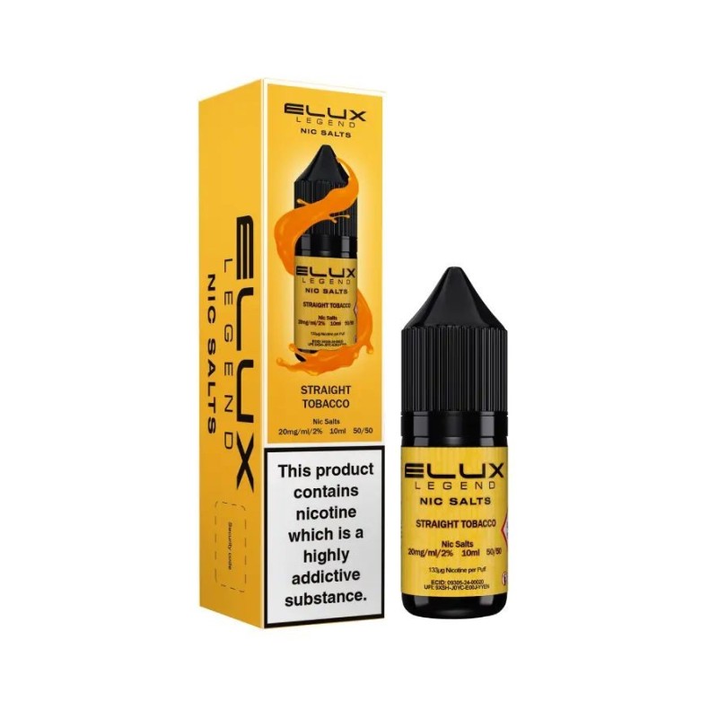 Elux Legend Nic Salts 10ml - Straight Tobacco 20mg | EliqVapoteur