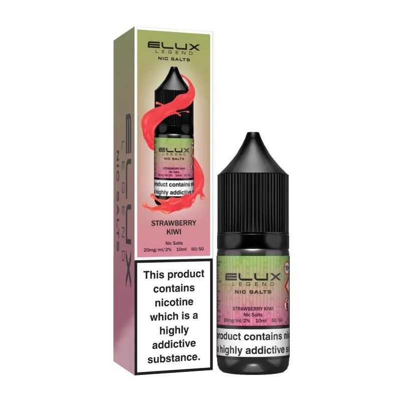 Liquid Elux Legend Nic Salts 10ml - Strawberry Kiwi 20mg | Eliq Vapoteur