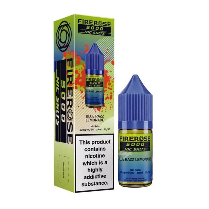 Liquid FireRose 5000 Nic Salts 10ml - Blue Razz Lemonade 20mg | Eliq Vapoteur