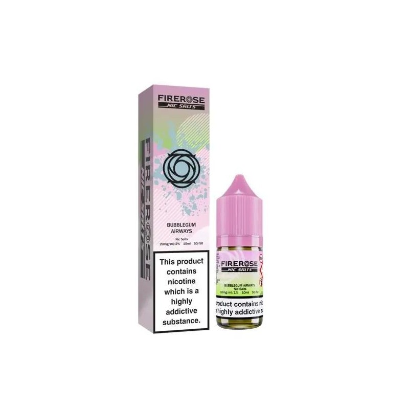 Liquid FireRose 5000 Nic Salts 10ml - Bubblegum Airways 20mg | Eliq Vapoteur