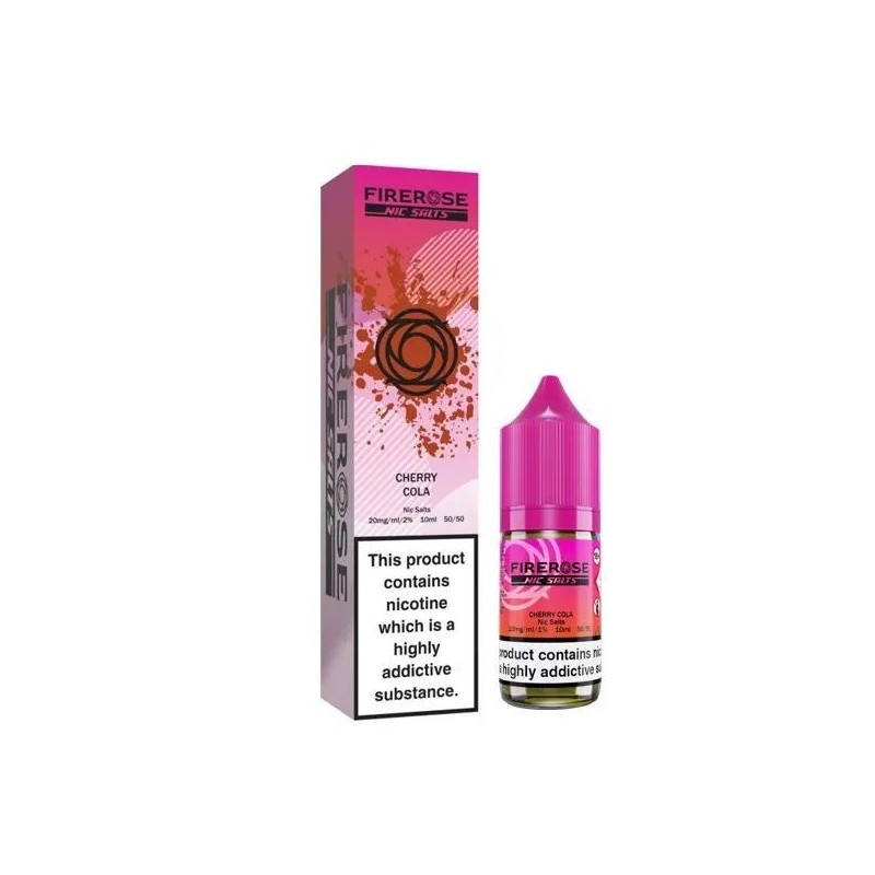 Liquid FireRose 5000 Nic Salts 10ml - Cherry Cola 20mg | Eliq Vapoteur