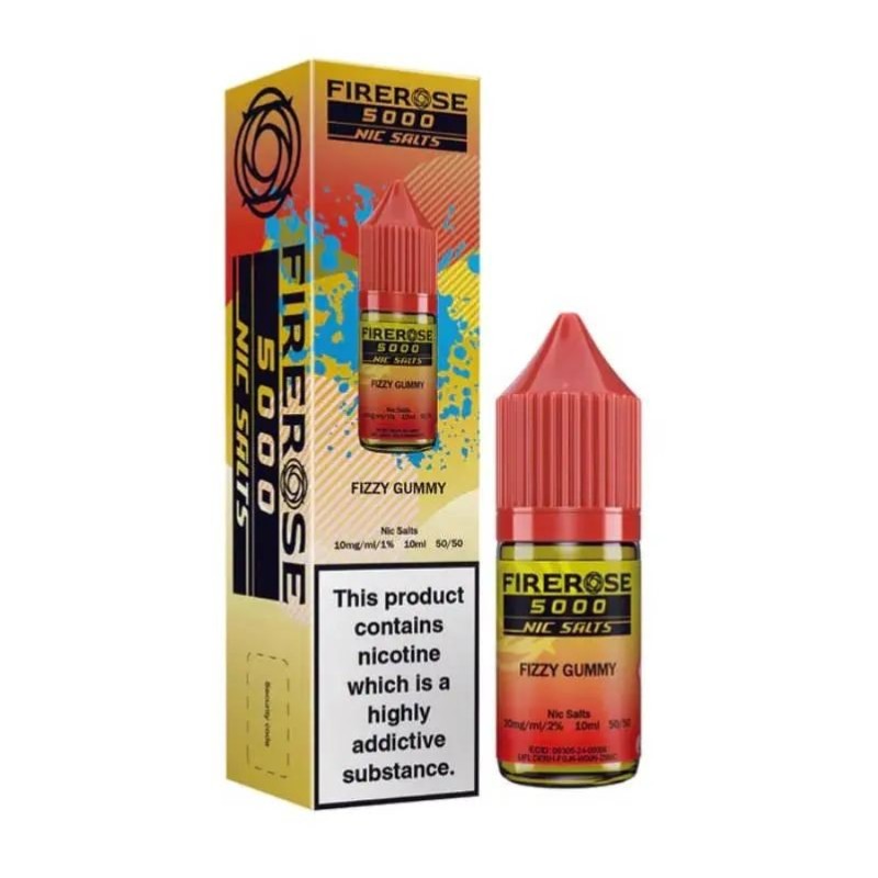 Liquid FireRose 5000 Nic Salts 10ml - Fizzy Gummy 20mg | Eliq Vapoteur