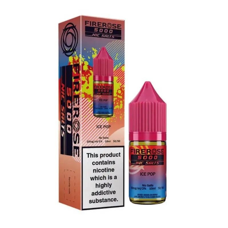 Liquid FireRose 5000 Nic Salts 10ml - Ice Pop 20mg | Eliq Vapoteur