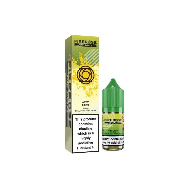 Liquid FireRose 5000 Nic Salts 10ml - Lemon & Lime 20mg | Eliq Vapoteur