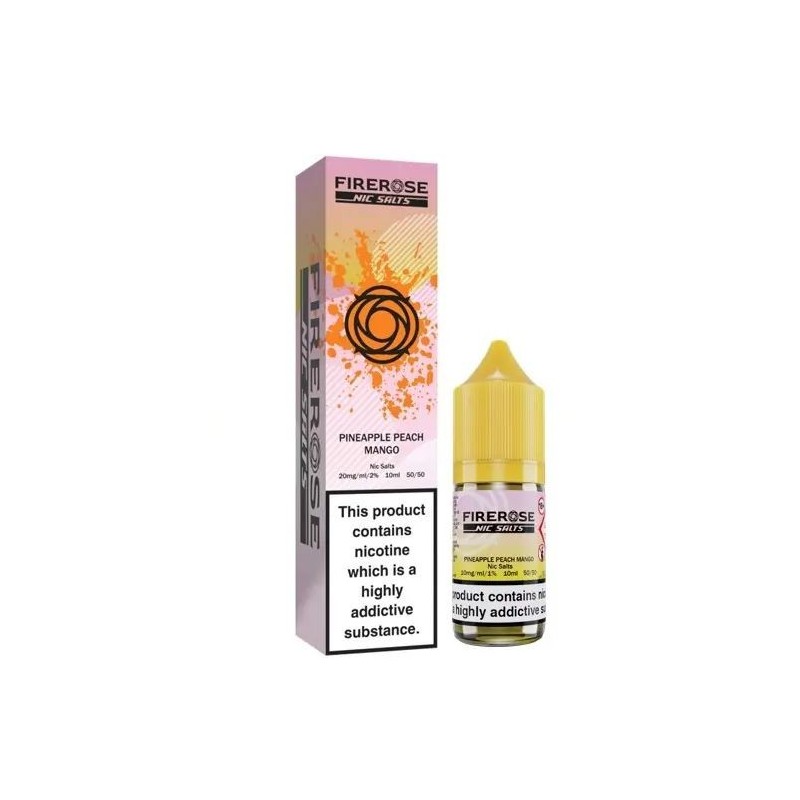 Liquid FireRose 5000 Nic Salts 10ml - Pineapple Peach Mango 20mg | Eliq Vapoteur