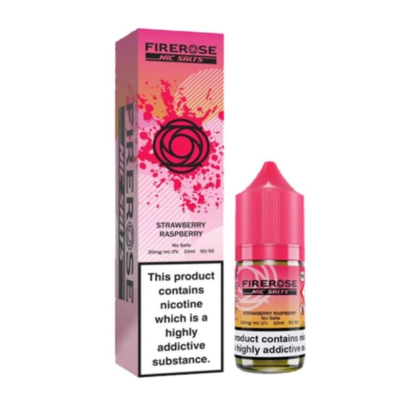 Liquid FireRose 5000 Nic Salts 10ml - Strawberry Raspberry 20mg | Eliq Vapoteur