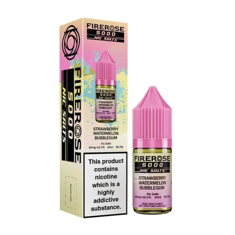 FireRose 5000 Nic Salts 10ml - Strawberry Watermelon Bubblegum 20mg | EliqVapoteur