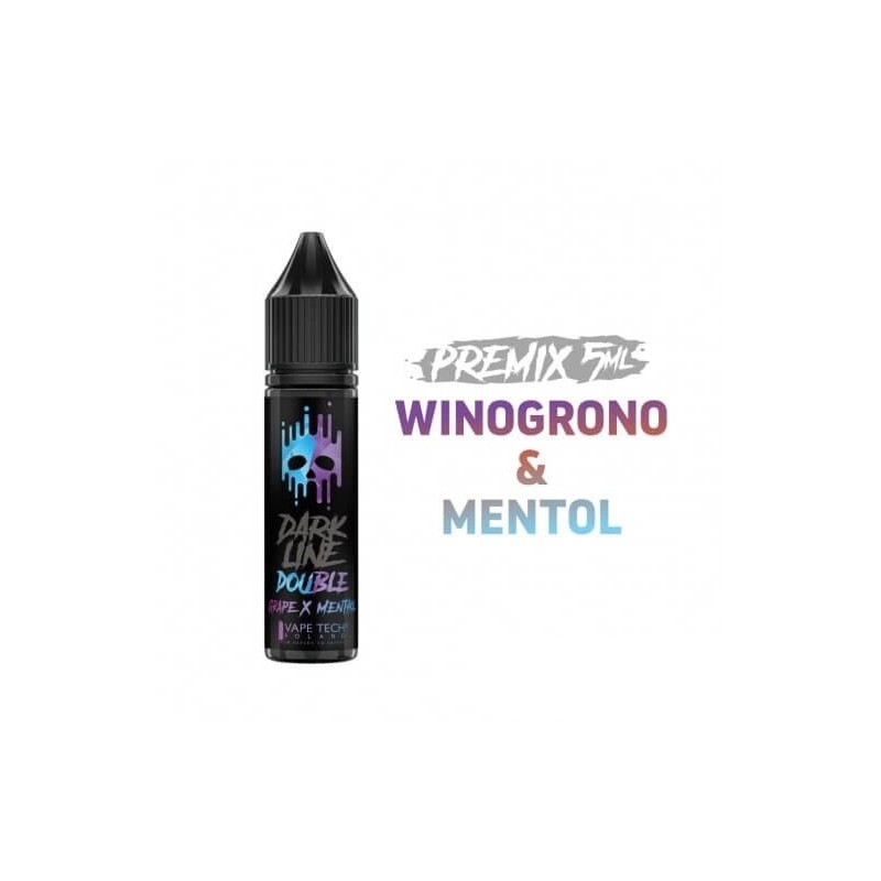 Premix Double Dark Line 5/15ml - Grape & Menthol | Eliq Vapoteur