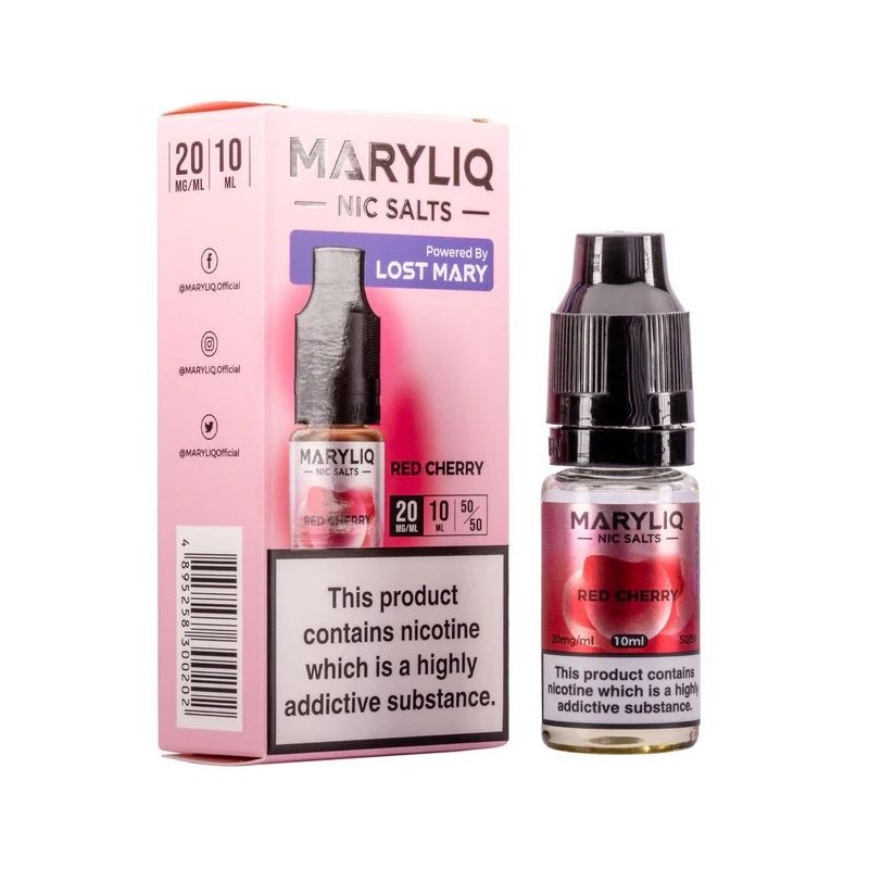 Liquid Maryliq Nic Salts 10ml - Cerise Rouge 20mg | Eliq Vapoteur
