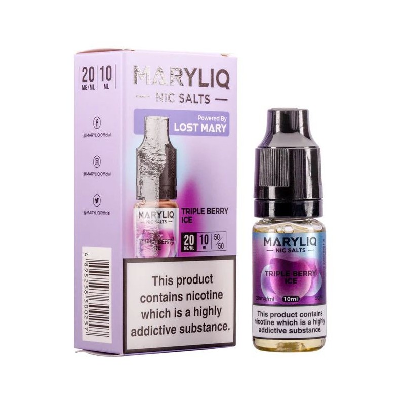 Maryliq Nic Salts E-liquid 10ml - Triple Berry Ice 20mg | EliqVapoteur
