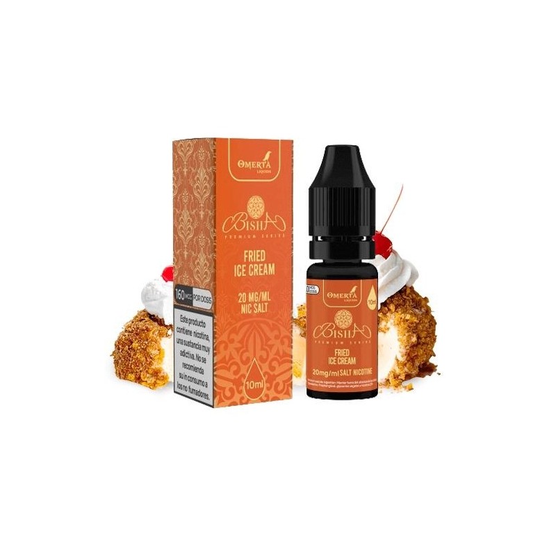 Omerta Bisha Salts E-liquid 10ml - Fried Ice Cream 20mg | EliqVapoteur