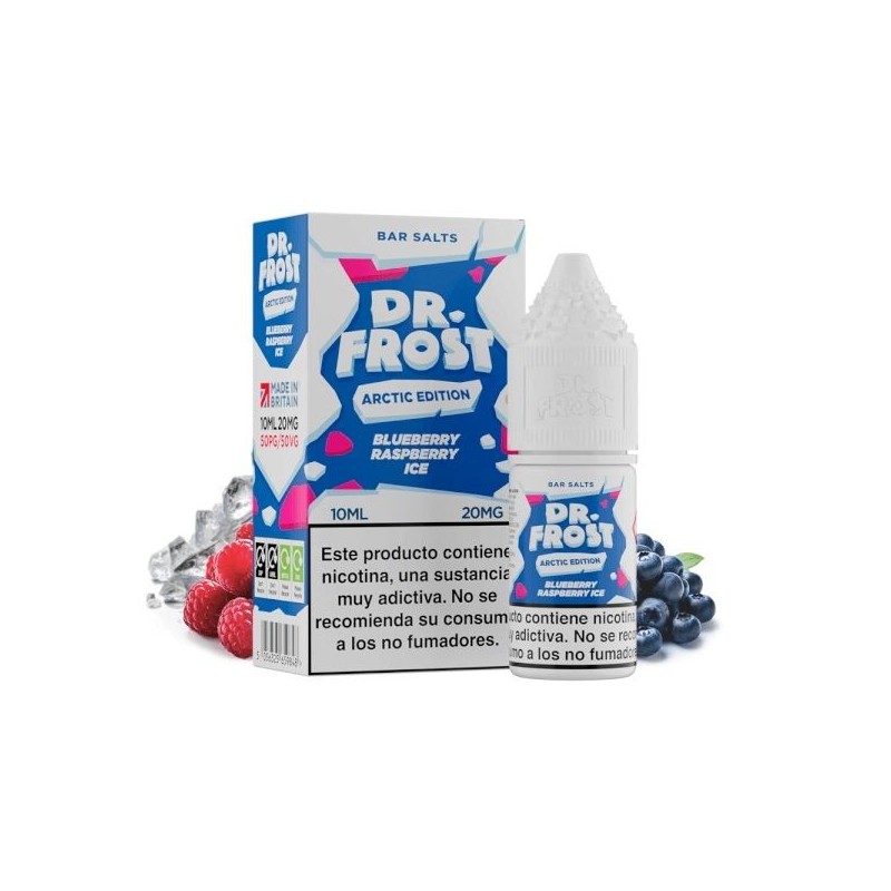 Liquid Dr Frost Salts 10ml - Blueberry Raspberry Ice 20mg | Eliq Vapoteur
