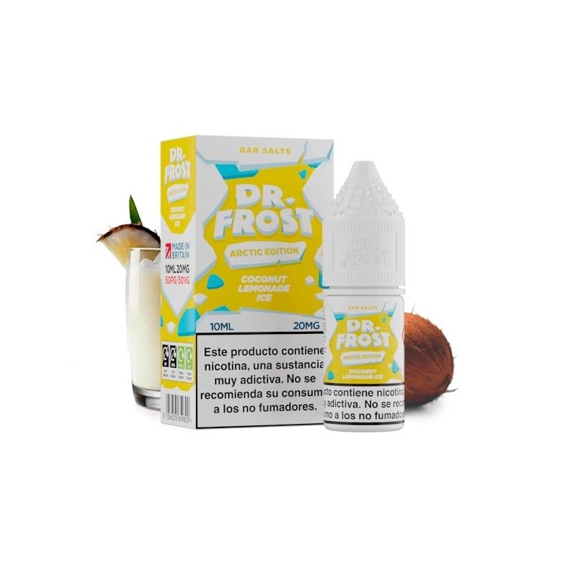 Liquid Dr Frost Salts 10ml - Coconut Lemonade Ice 20mg | Eliq Vapoteur