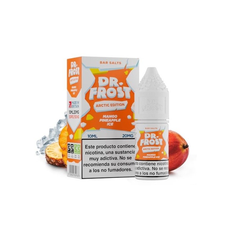 Liquid Dr Frost Salts 10ml - Mango Pineapple Ice 20mg | Eliq Vapoteur