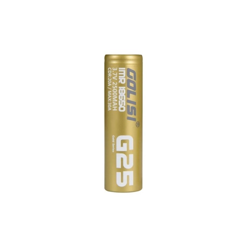 Golisi G25 18650 2500mAh 20A Battery | Eliq Vapoteur