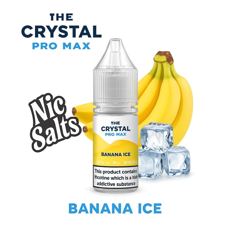 Liquid Crystal Promax Salt 10ml - Banana Ice 20mg | Eliq Vapoteur
