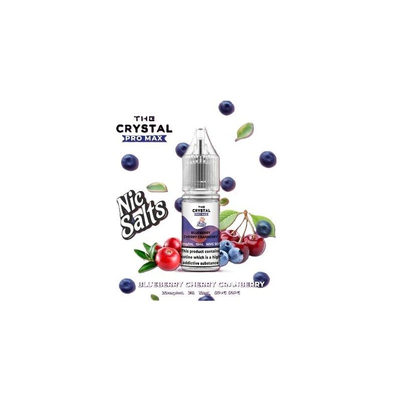 Liquid Crystal Promax Salt 10ml - Blueberry Cherry Cranberry 20mg | Eliq Vapoteur