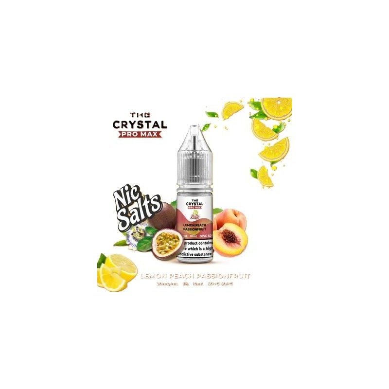 Liquid Crystal Promax Salt 10ml - Lemon Peach Passionfruit 20mg | Eliq Vapoteur
