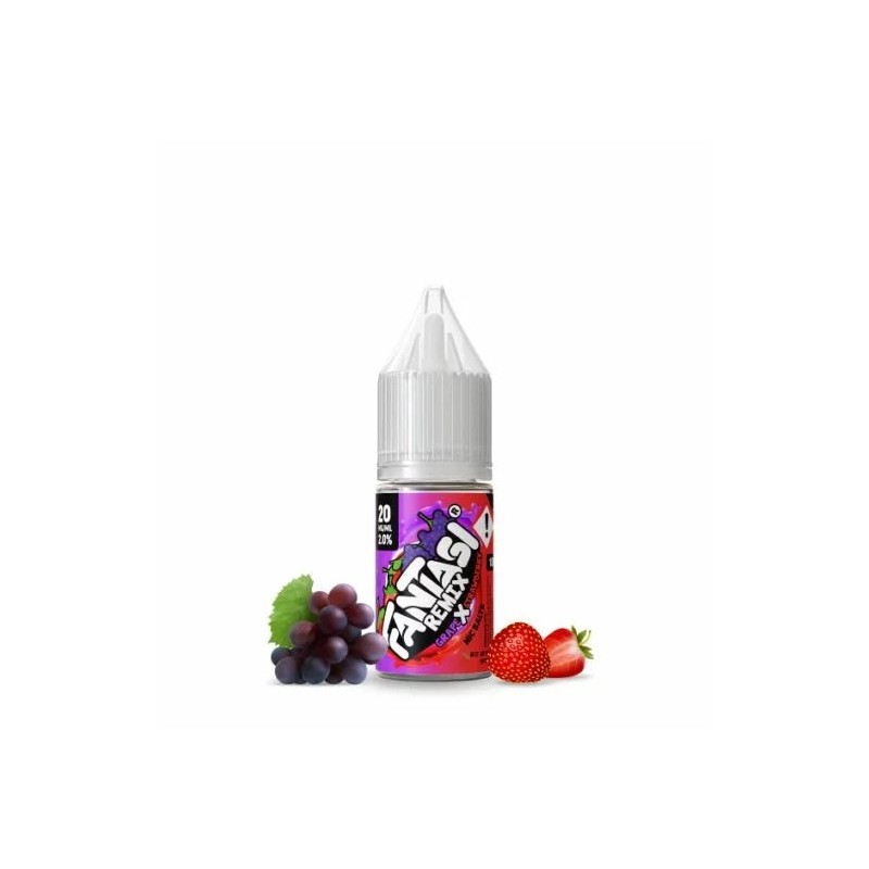 Liquid Fantasi Nic Salts 10ml - Raisin X Fraise 20mg | Eliq Vapoteur