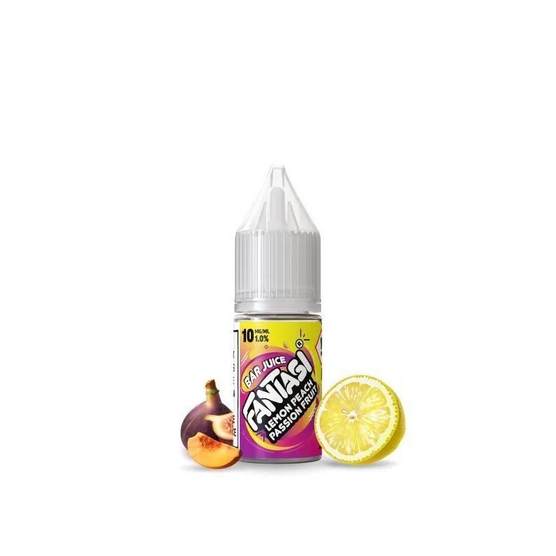 Liquid Fantasi Nic Salts 10ml - Citron Pêche & Fruit de la Passion Glacé 20mg | Eliq Vapoteur