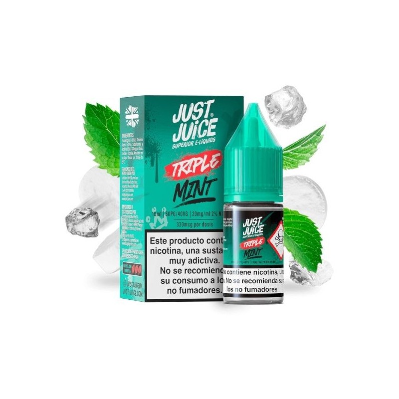 Liquid Just Juice Mint Range 10ml - Triple Mint 20mg | Eliq Vapoteur