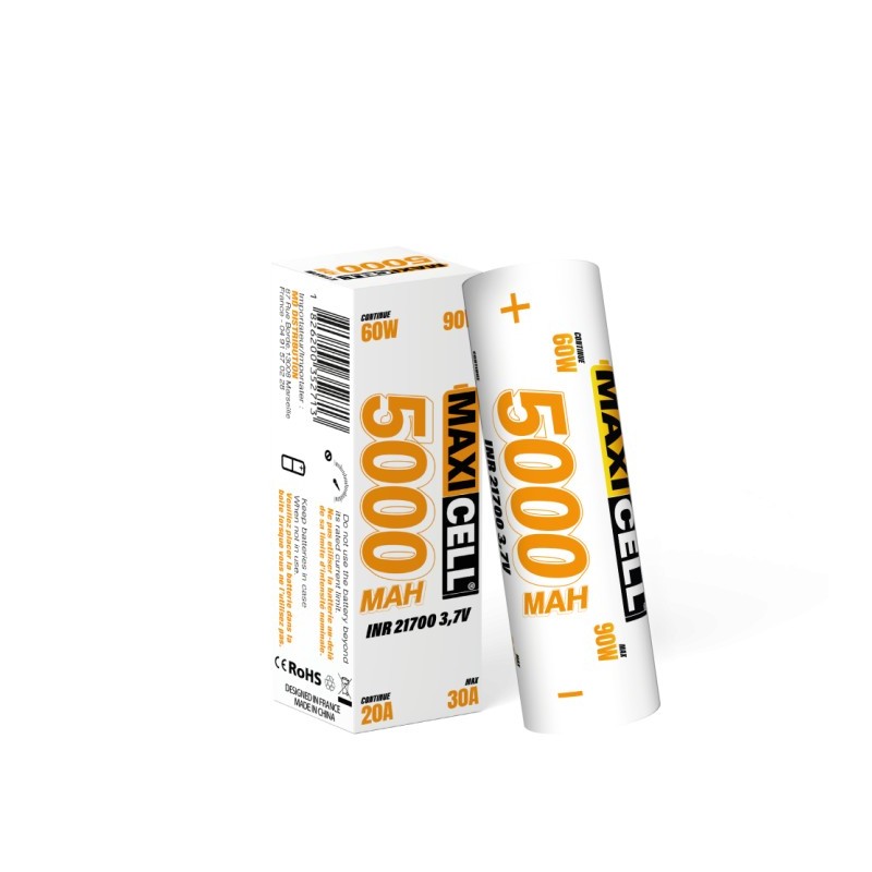 Maxicell INR 21700 30A 5000mAh battery | Eliq Vapoteur