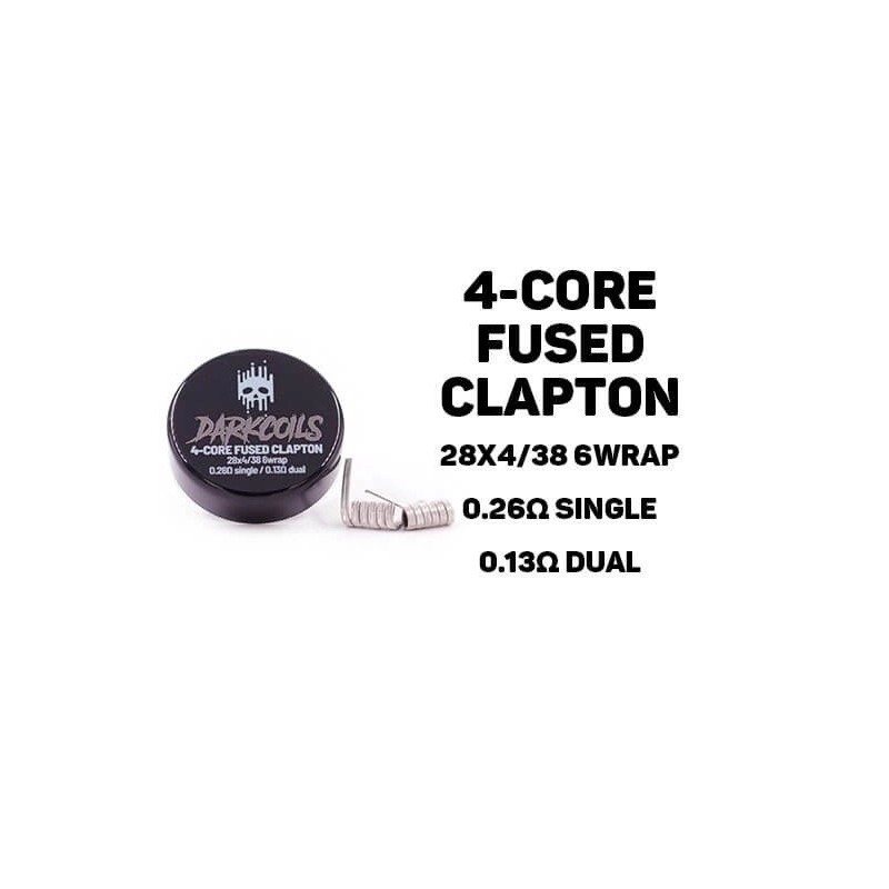 Résistance DARK COILS - 4-CORE FUSED CLAPTON 0.13Ω (2pcs) | EliqVapoteur