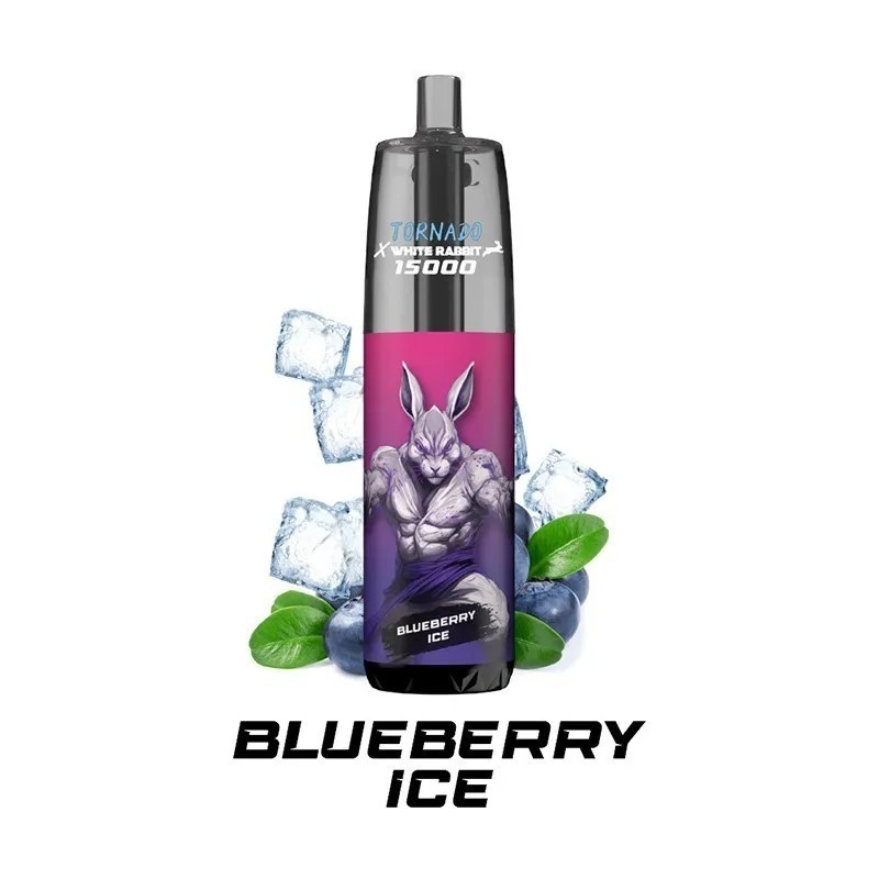 Tornado X White Rabbit 15000 Bouffées – Blueberry Ice 10mg | Eliq Vapoteur