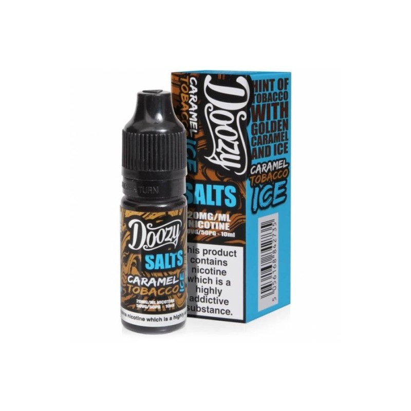 Liquid Dooze Salt 10ml - Caramel Tobacco Ice 20mg | Eliq Vapoteur