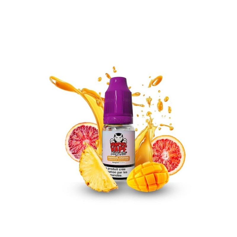 Liquid Vampire Vape NicSalts 10ml - Mango Paradise (Mangue Ananas Orange sanguine) 20mg | Eliq Vapoteur