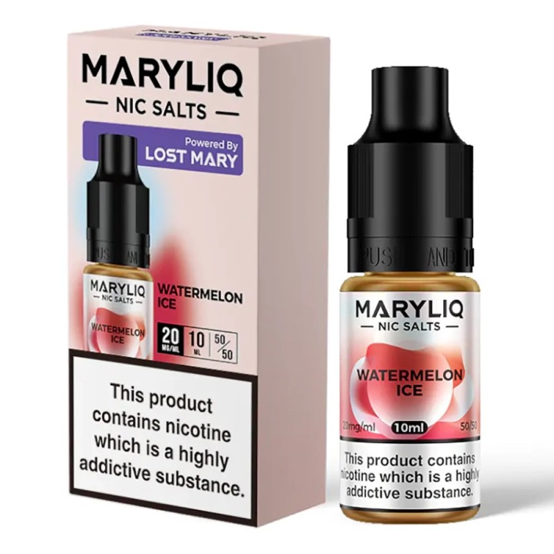 Liquid Maryliq Nic Salts 10ml - Pastèque Ice 20mg | Eliq Vapoteur