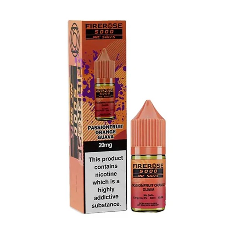 Liquid FireRose 5000 Nic Salts 10ml - Fruit de la Passion Orange Goyave 20mg | Eliq Vapoteur