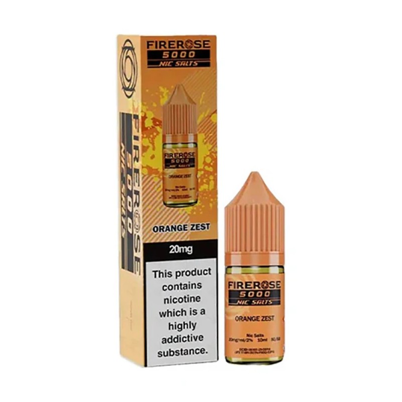 Liquid FireRose 5000 Nic Salts 10ml - Orange Zest 20mg | Eliq Vapoteur