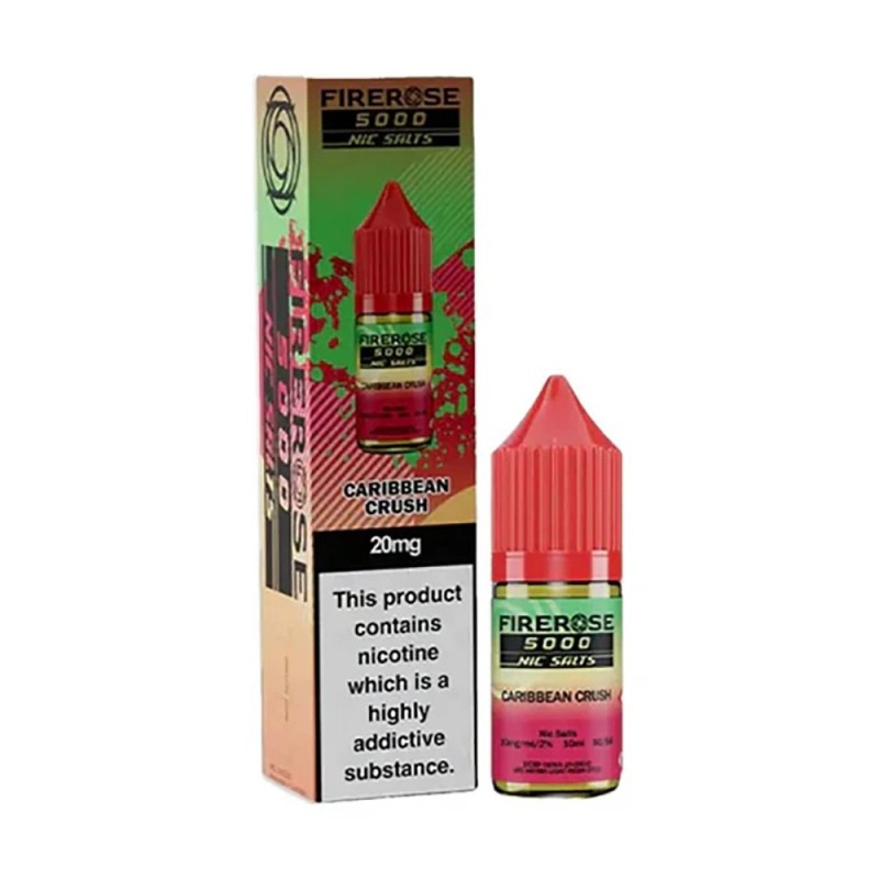 Liquid FireRose 5000 Nic Salts 10ml - Caribbean Crush 20mg | Eliq Vapoteur