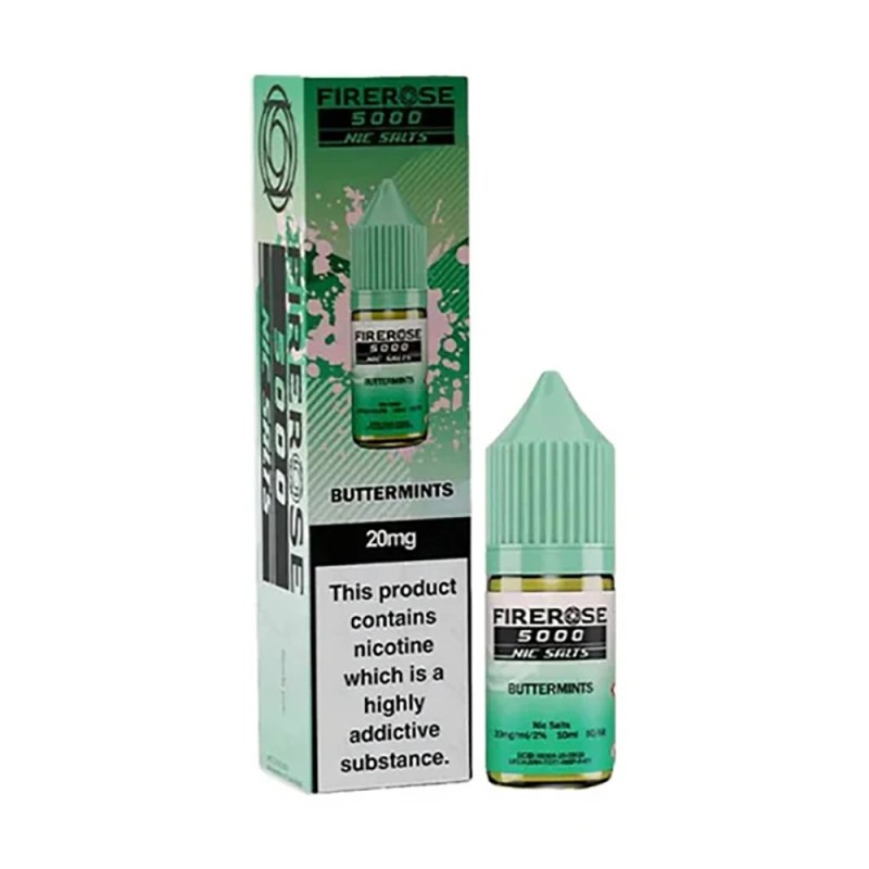 Liquid FireRose 5000 Nic Salts 10ml - Buttermints 20mg | Eliq Vapoteur