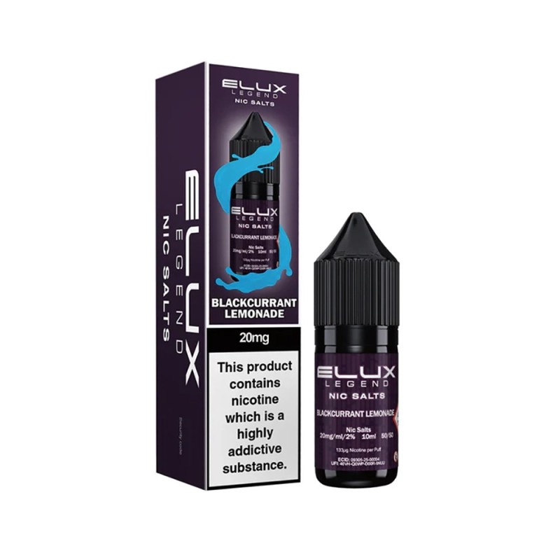 Liquid Elux Legend Nic Salts 10ml - Cassis Limonade 20mg | Eliq Vapoteur