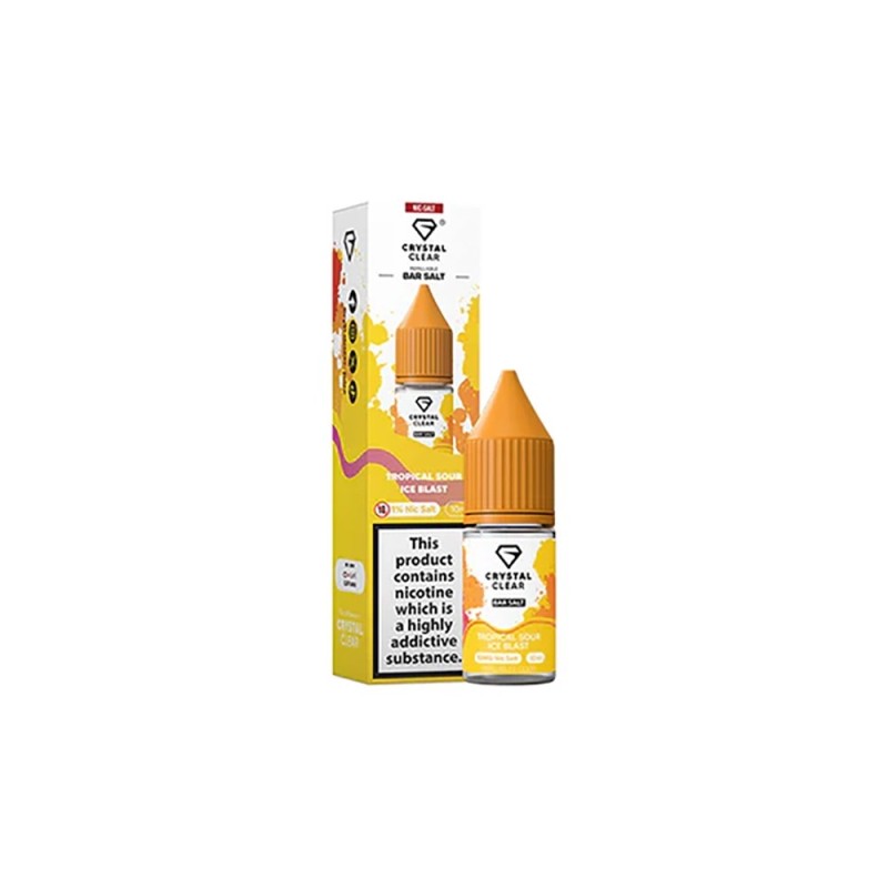 Liquid Crystal Clear Salts 10ml - Tropical Sour Ice Blast 20mg | Eliq Vapoteur