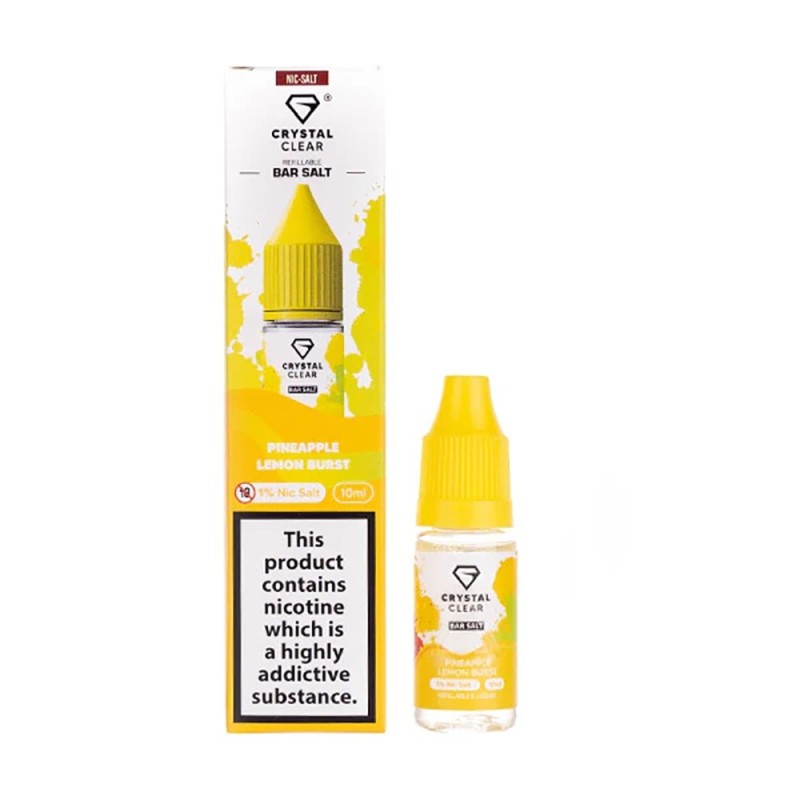 Liquid Crystal Clear Salts 10ml - Pineapple Lemon Burst 20mg | Eliq Vapoteur